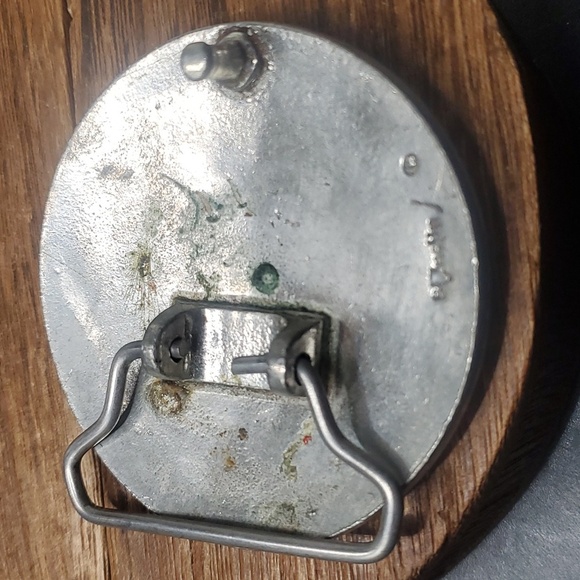 St justin vintage collectors belt buckle celtic print - Picture 3 of 4